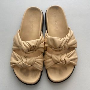 Dear Frances Tye Slide Sandal in Lait Size 9